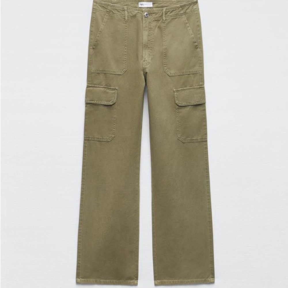Zara Olive Cargo Pants
